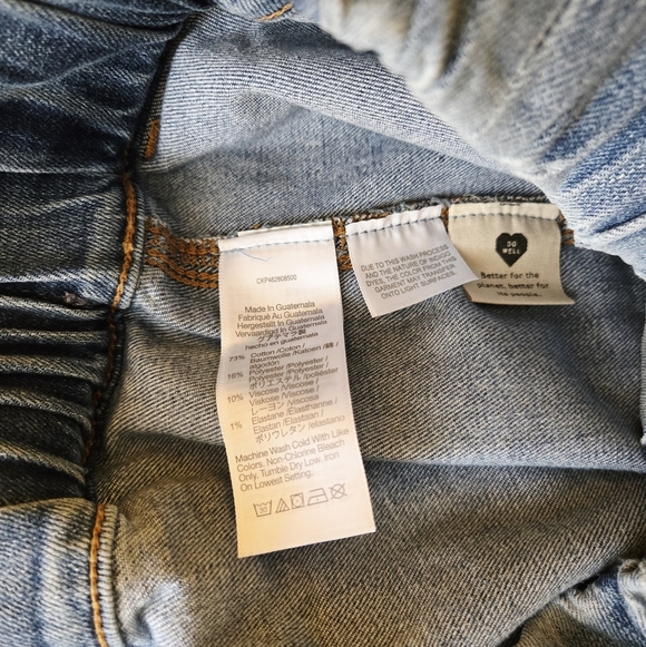 Madewell Pull On Relaxed Women’s Pockets Bellview Wash Denim Jeans Size Small - Picture 14 of 14